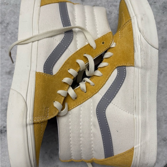 Vans High-Top Sneaker in Mustard and White - Picture 4 of 8